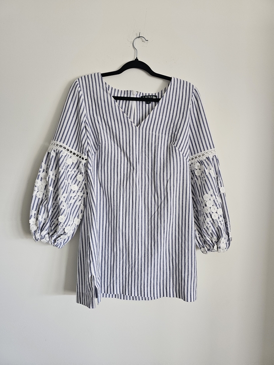 Lauren Ralph Lauren Tops - Polo by Ralph Lauren Blue and White Striped Shirt with Green Label